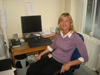 Wendy at her desk